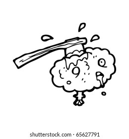 caricatura de dolor de cabeza terrible
