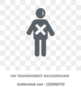 terrible human icon. Trendy flat vector terrible human icon on transparent background from Feelings collection. 
