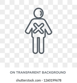 terrible human icon. Trendy flat vector terrible human icon on transparent background from Feelings collection. High quality filled terrible human symbol use for web and mobile