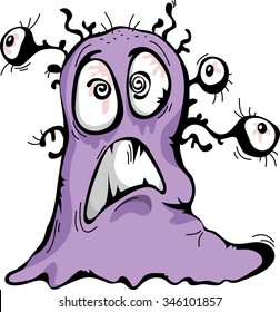 terrible microbe, vector illustration