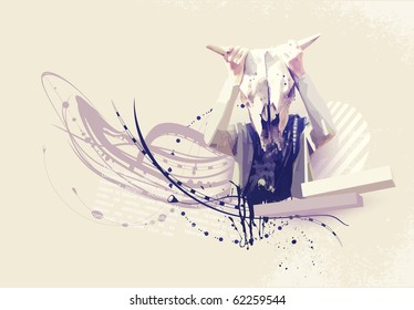 terrible monster, a man with a cow skull