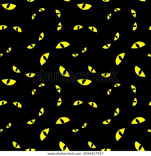 Terrible Sinister Yellow Eyes Narrow Pupils Stock Vector (Royalty Free ...