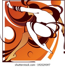 Terrible Spell Pretty Witch Naked Beautiful Stock Vector (Royalty Free