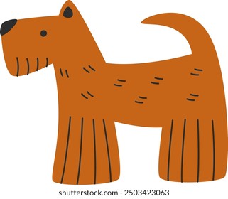 Perro Terrier Dibujado a mano Ilustración vectorial