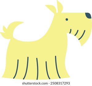 Perro Terrier Dibujado a mano Ilustración vectorial