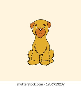 Terrier dog. Pets. Vector hand-drawn doodle illustration.