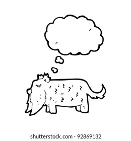 terrier dog with thought bubble