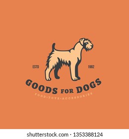 Terrier logo design template. Vector illustration.