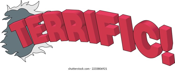 Increíble Ilustración de vectores de texto de elogios