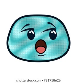 terrified face emoji character