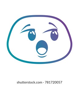terrified face emoji character