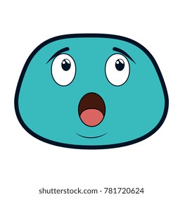terrified face emoji character