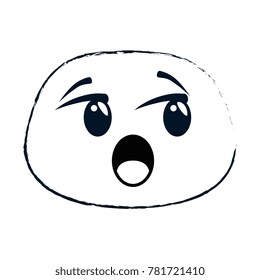 terrified face emoji character