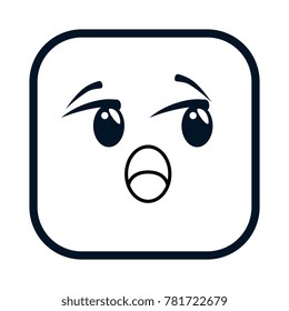 terrified face emoji character