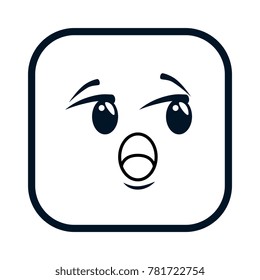 terrified face emoji character
