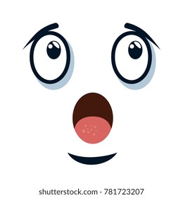 terrified face emoji character