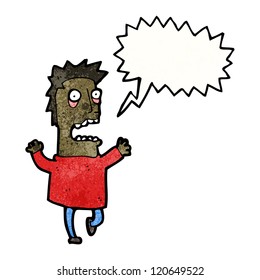 terrified man cartoon