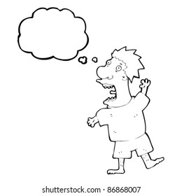 terrified man cartoon