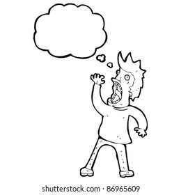 terrified man cartoon