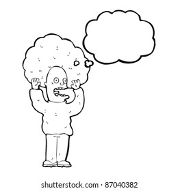 terrified man cartoon