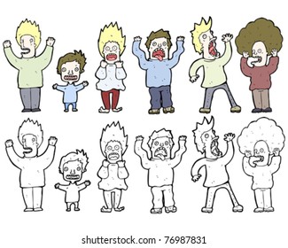 terrified men cartoon collection