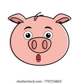 terrified pig emoji kawaii