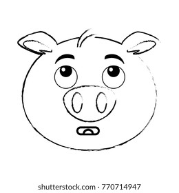 terrified pig emoji kawaii