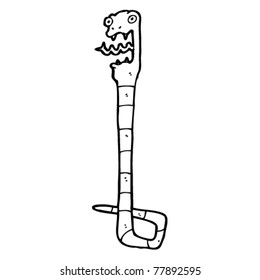 caricatura de serpiente aterrada