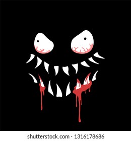 terrifying face illustration
