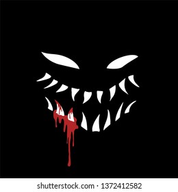 terrifying face illustration