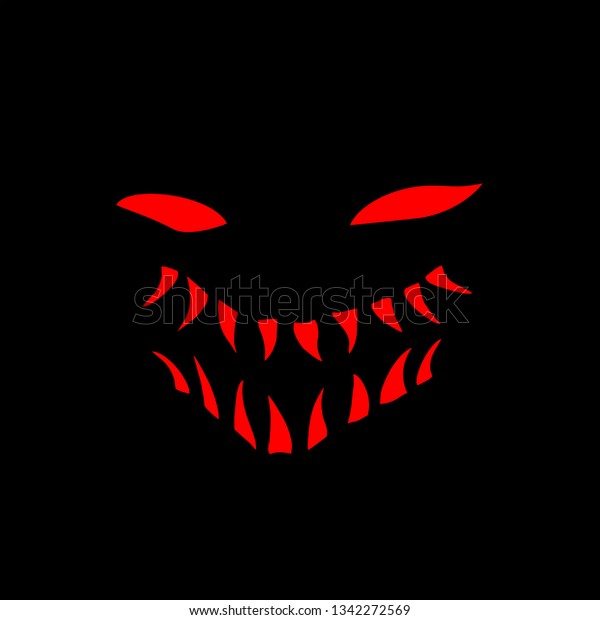 Terrifying Face Illustration Stock Vector (Royalty Free) 1342272569 ...