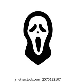 Terrifying Ghost Vector - Scary Shrieking Face for Spooky Designs and Halloween Projects