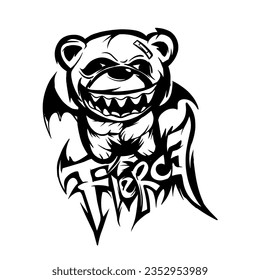 Furchteinflößendes Halloween-Konzept für Teddybär