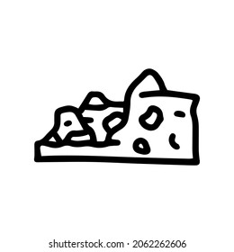 terrikon dump line vector doodle simple icon