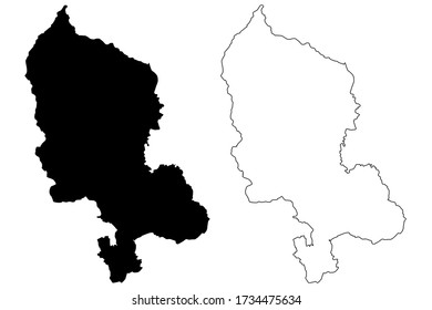 Territoire de Belfort Department (France, French Republic, Bourgogne-Franche-Comte region, BFC) map vector illustration, scribble sketch Territoire de Belfort map