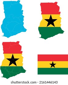 Territories of the country with the flag of Ghana