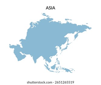 O território dos países asiáticos em estilo plano isolado no fundo branco. Clipart de vetor.