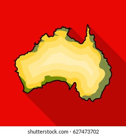 Territory of Australia icon in flat style isolated on white background. Australia symbol stock vector illustration.