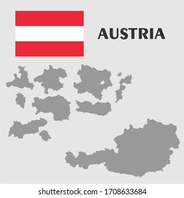 The territory of Austria. Flag