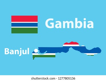 territory and flag of the Gambia