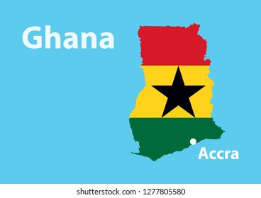 territory and flag of Ghana