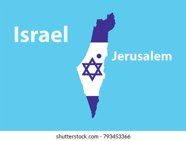 The territory and the flag of Israel