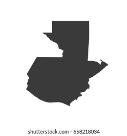 Territory of Guatemala map vector. / Territory of Guatemala map. 