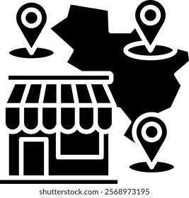 Territory Icon Glyph Vector Illustration