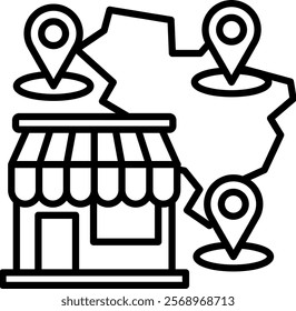 Territory Icon Line Vector Illustration