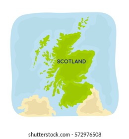 Territory of Scotland icon in cartoon style isolated on white background. Scotland country symbol stock vector illustration.