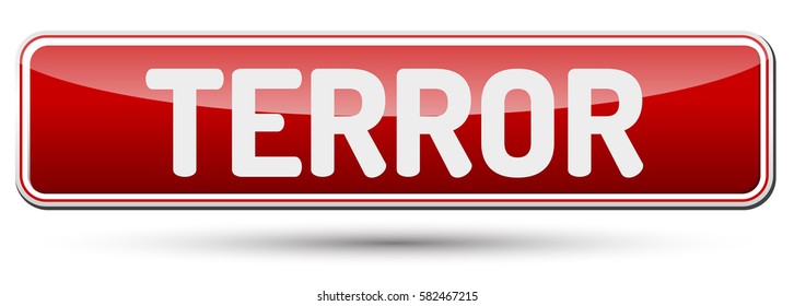 TERROR - Abstract beautiful button with text.