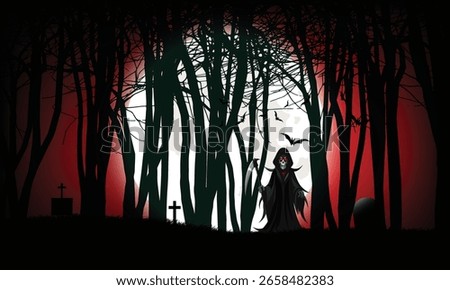 Terror in the Haunted Forest by a demon with a machete
