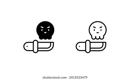 Terror icon design with white background stock illustration