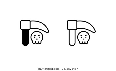 Terror icon design with white background stock illustration